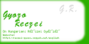 gyozo reczei business card